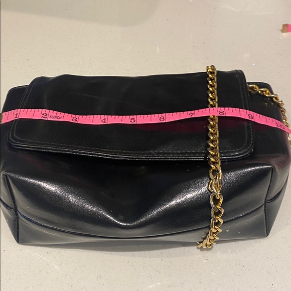 Black Maxime Moda Gold Chain Shoulder Bag from Italy - Picture 11 of 13